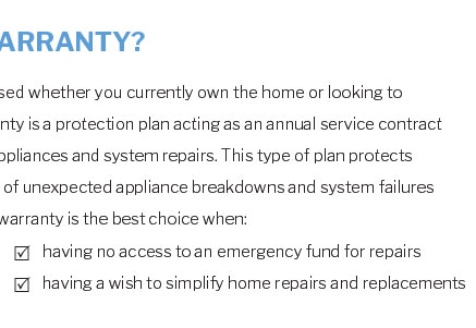 home warranty appliance coverage